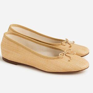 Brand New J.Crew Zoe Raffia Flat 9.5